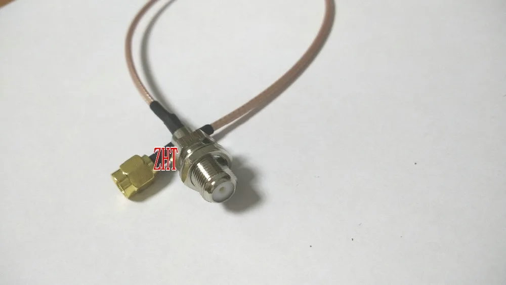 Bộ 100 Cuộn RG316 Cáp F Nữ Hạt Vách Ngăn Để SMA Đực RF Cổng Kết Nối Mới