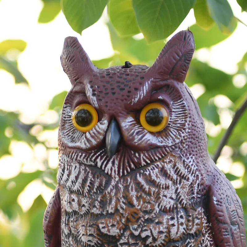 ZILIN great horned owl bird scaring decoy/bird repellent   17*15*41 cm