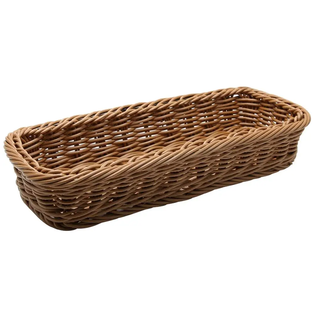 Hand-knitted Durable Drain Storage Basket Cutlery Storage Basket Fork Organizer Spoon Tableware Bread Food Container Box