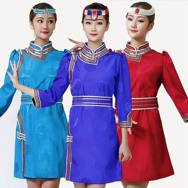 Mông Cổ Tây Tạng Phong Cách Áo Choàng Nữ Vintage Áo Dây Diễn Sân Khấu Quần Áo Quốc Gia Trang Phục Hóa Trang