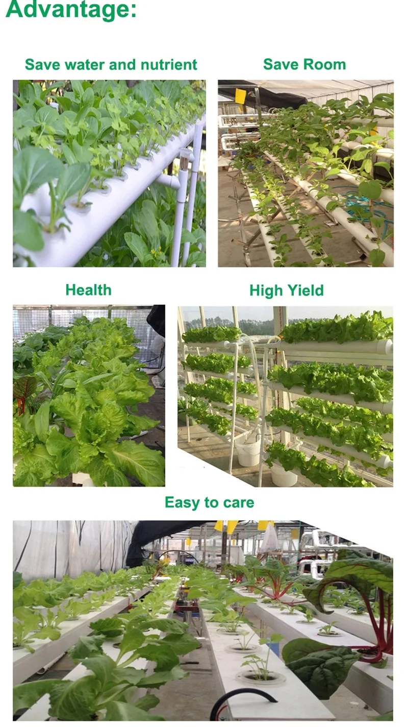 Nowe i mocne rury pcv 3 warstwy 108 miejsc roślinnych NFT System uprawy hydroponicznej pionowy zestaw sadzarki do warzyw truskawkowych