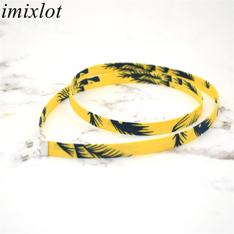 Imixlot Retro Ethnic Style Coconut Tree Pattern Wide Sunglasses Neck Cord Eyeglass Chain Strap Anti Slip Eyewear Lanyard Holder