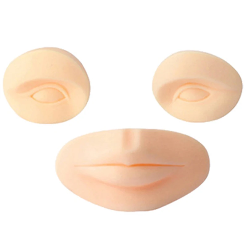 

Microblading 3D Eyebrow Tattoo Practice Skin Textured Bionic Silicone Face Smooth Soft For Eyelash Eye Lip Makeup Beauty Tool