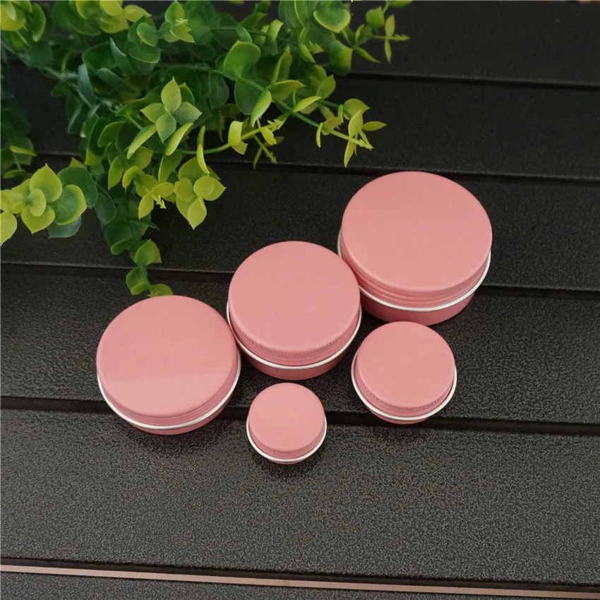 5/10/15/20/30/50/60/80g Leere Kosmetische Runde Aluminium Box Metall Zinn Dosen DIY Creme 30ml Rosa Nachfüllbare Glas Tee Aluminium Topf – Detail 2