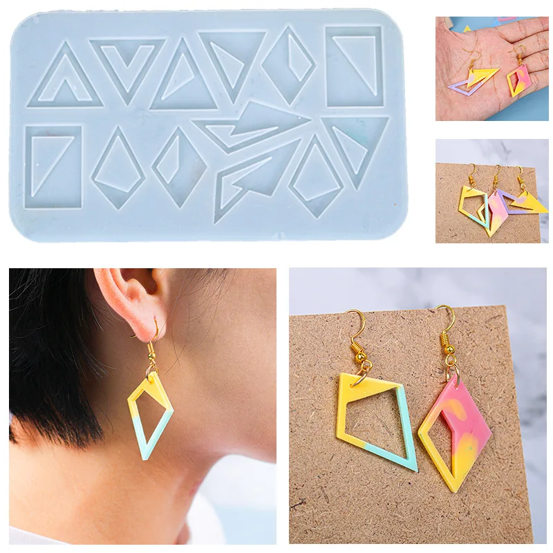 

Epoxy Resin Mold Rhombus Triangle Earring Silicone Mold Geometric Earrings Jewelry Tools Jewelry Accessories