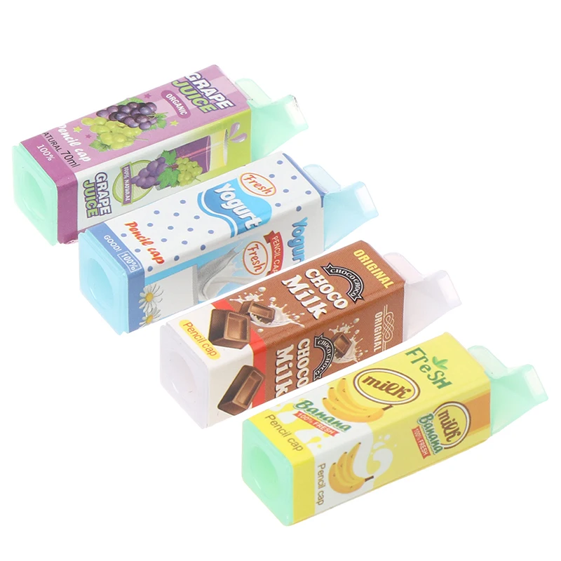 1:12 Schaal Miniatuur Poppenhuis Voedsel Melk Carton Fles Drink Cup Pretend Voedingsmiddelen Voor 1/12 Poppenhuis Keuken Accessoires