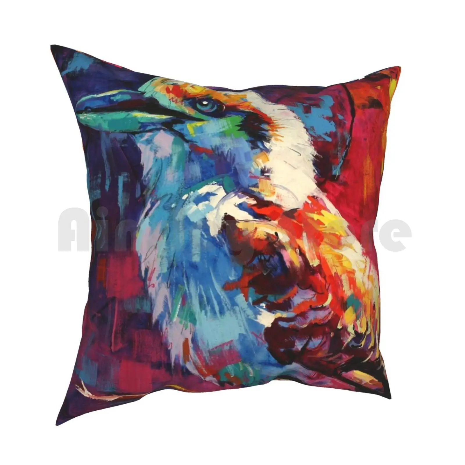 Kookaburra-Sits In The Old Gumtree Pillow Case Printed Home Soft DIY Pillow cover Kookaburra Bird Laugh Portrait Colour