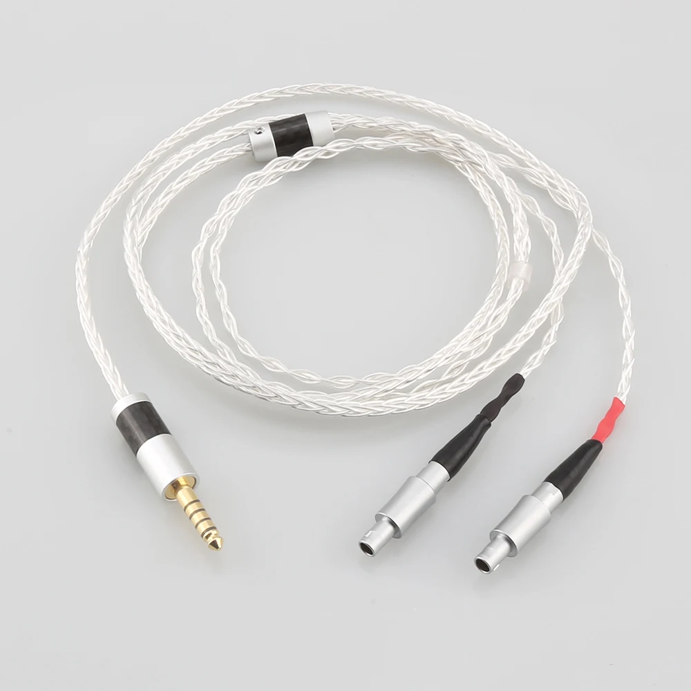 Audiocrast 4pin XLR Balanced Male Hifi Headphone Cable 8core Single Crystal Earphone Upgrade Cable for HD800 HD800S Headphone