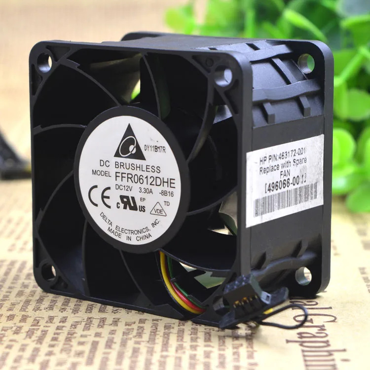 Original FFR0612DHE Computer Blower Cooling Axial Fan FFR0612DHE-8B16 DC 12V 3.3A 6038 60*60*38mm