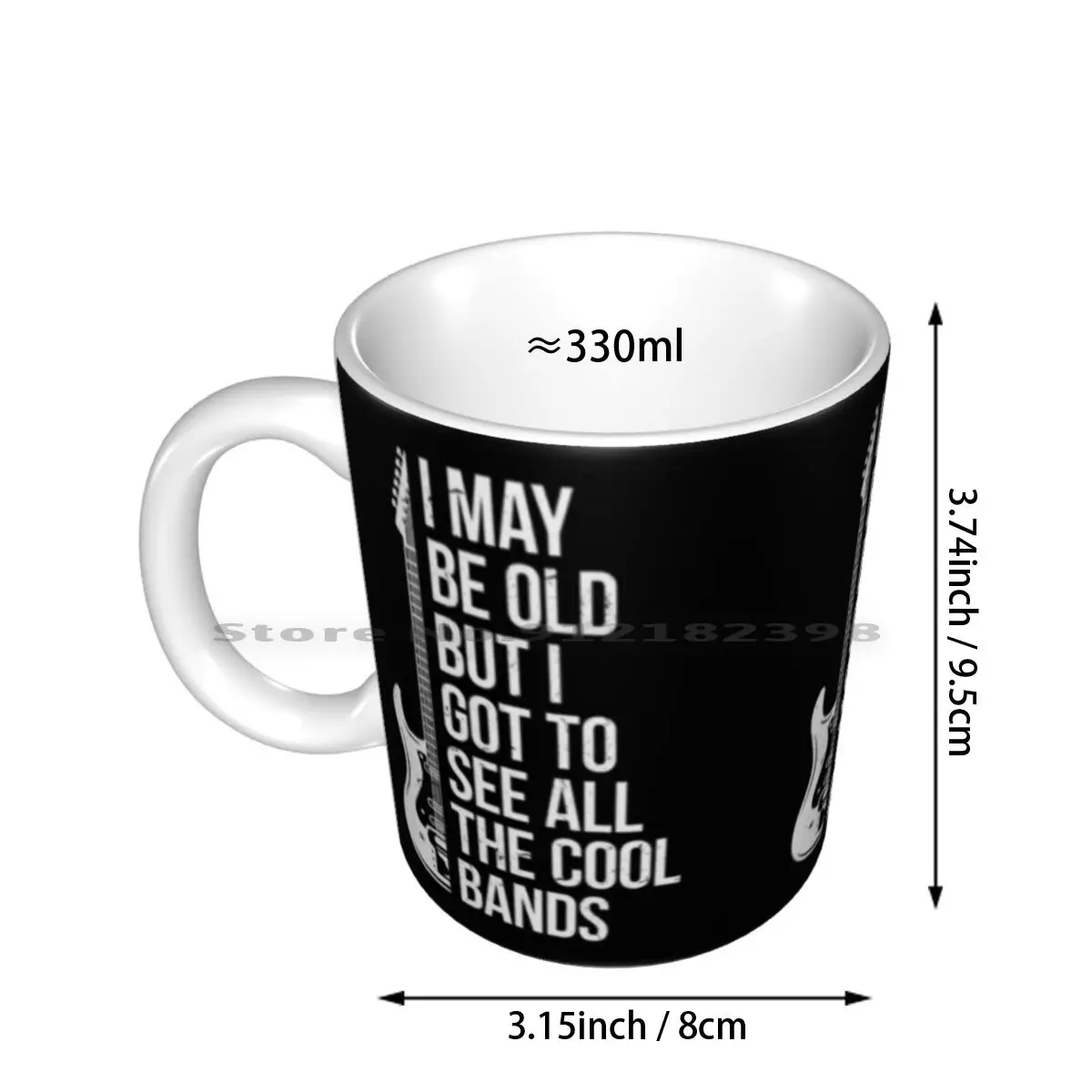 I May Be Old But I Got To See All The Cool Bands Ceramic Mugs Coffee Cups Milk Tea Mug Birthday And Roll Funny 40th 50th 60th