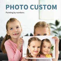 Personalised Oil Painting By Number Photo Custom DIY Coloring By Number Pictures Drawing Canvas Portrait Family Adult Kids Photo