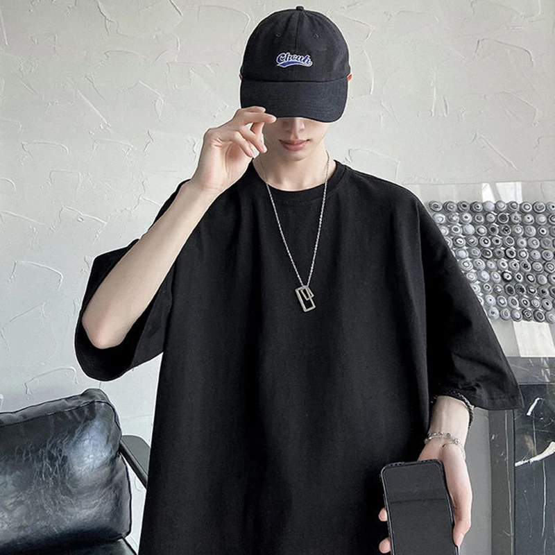 Summer Loose All-match Harajuku Women Short Sleeve T Shirts Black White Fashion 2xl Oversized Punk Hip Hop Ripped Hole Clothing