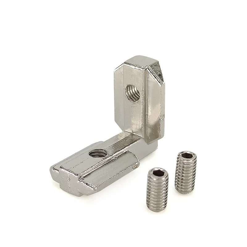 10pcs T Slot L Shape 4545 Aluminum Profile Interior Corner Connector Joint Bracket with M8 screw