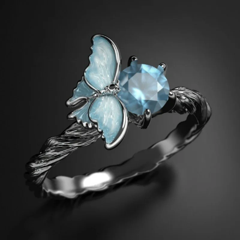 In 2024, fashionable, affordable, creative butterfly, jewelry, versatile, men's and women's, gifts, love, charming rings