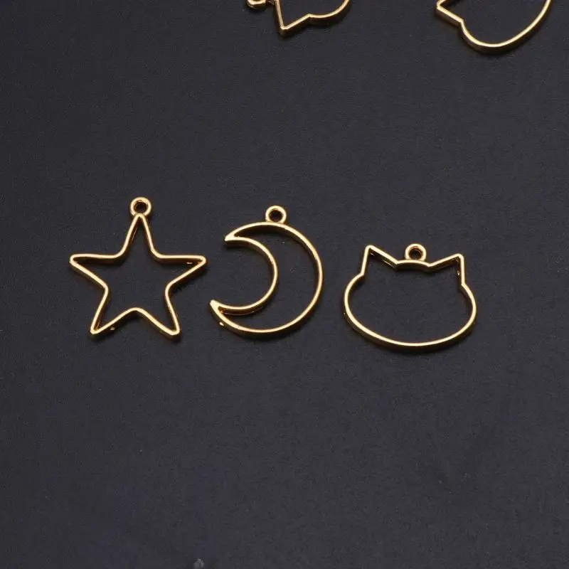 دلاية بإطار هندسي صغير ، مشغولات يدوية من راتنج الأشعة فوق البنفسجية ، سحر الحافة ، إطار مجوف ، راتنج الإيبوكسي ، حشوات المجوهرات ، 90 +