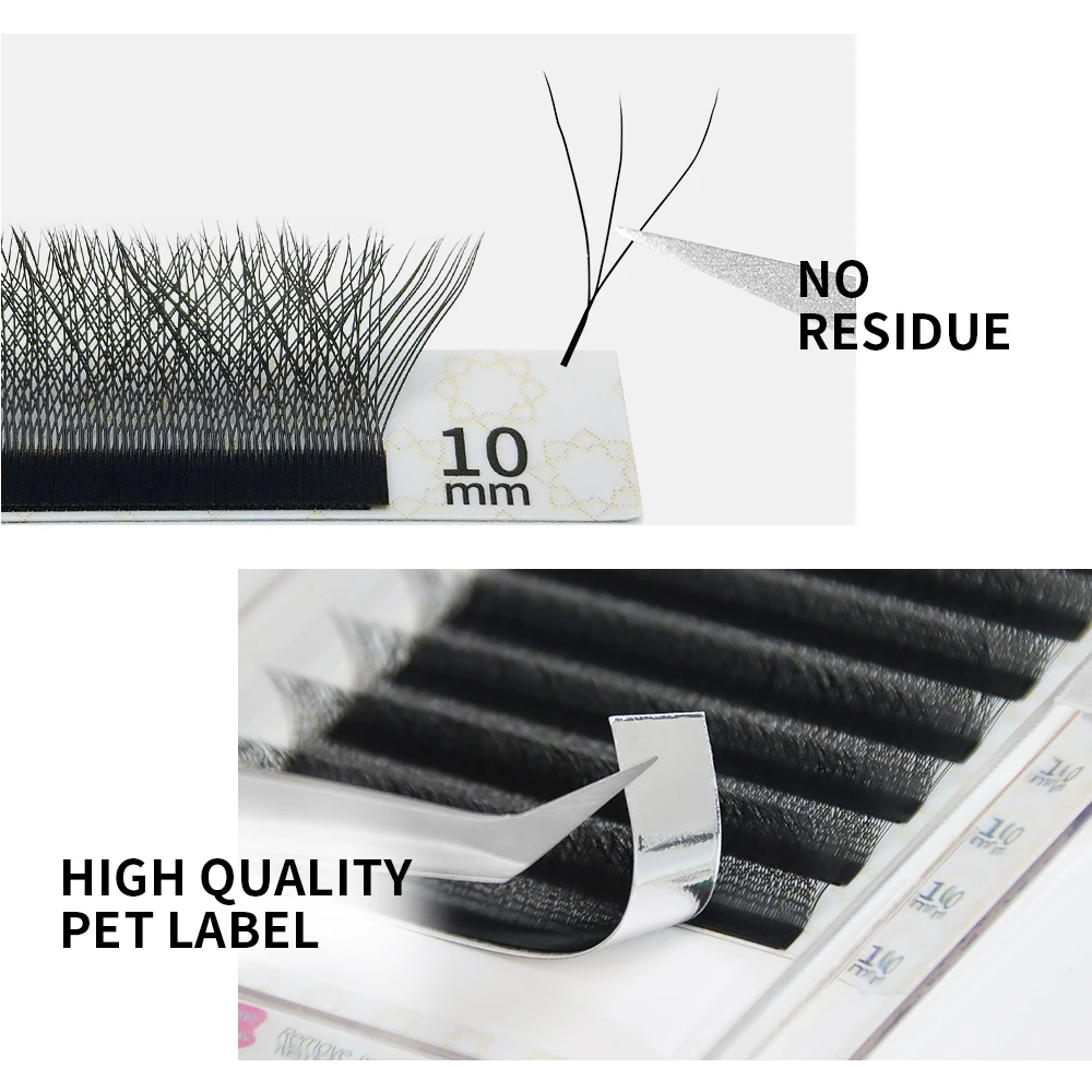 GAHAMACA W Shape Lashes Extension L/LU 3D Premade Volume Fan Eyelash Makeup Supplies W Style Individual Lash 12 Rows YY Eyelash