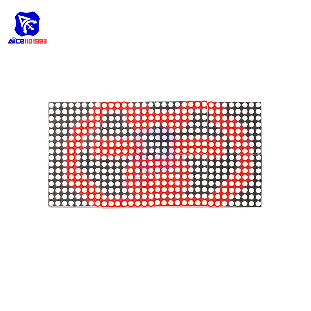 Diymore 16X32 Rood Groen Led Dot Matrix Control Display Module Diy Kit Voor Arduino 51