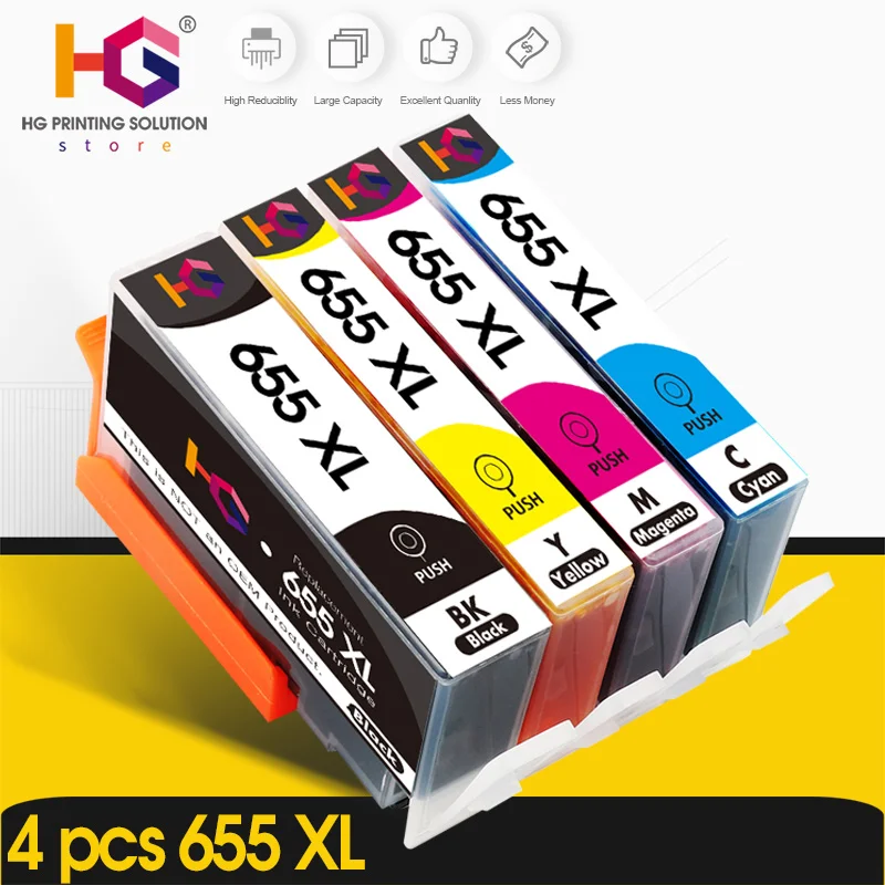 Cartucho de tinta para impresora hp655, 655xl, hp 655, compatible con hp Deskjet 3525, 5525, 4615, 4625, 4525, 6520, 6525, 6625