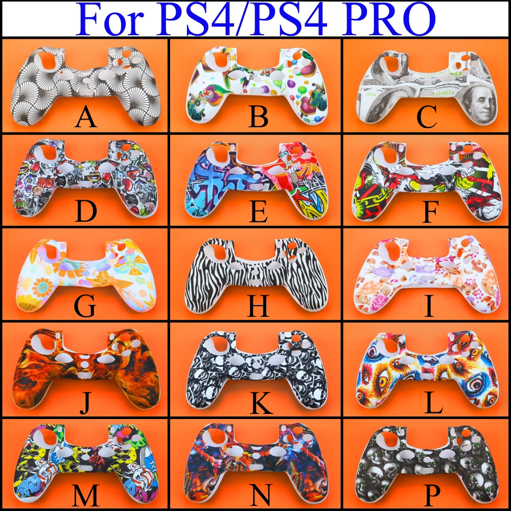 Soft Silicone Camo Gel Rubber Case Cover For SONY PS4 PS4 Controller Protection Skin Case For PS4 DS4 Pro Slim Gamepad