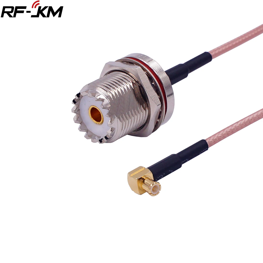 UHF Female to MCX Male Right Angle RG316 Pigtail Cable MCX to UHF SO239 Adapter RF Coaxial Cable Assembly