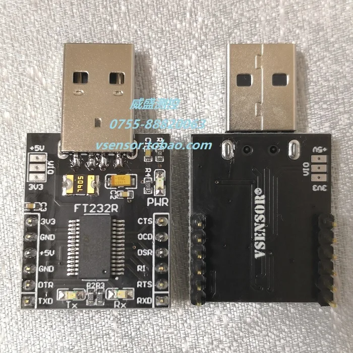 1 pcs USB to TTL full-function serial port USB to UART download line FT232R chip output optional