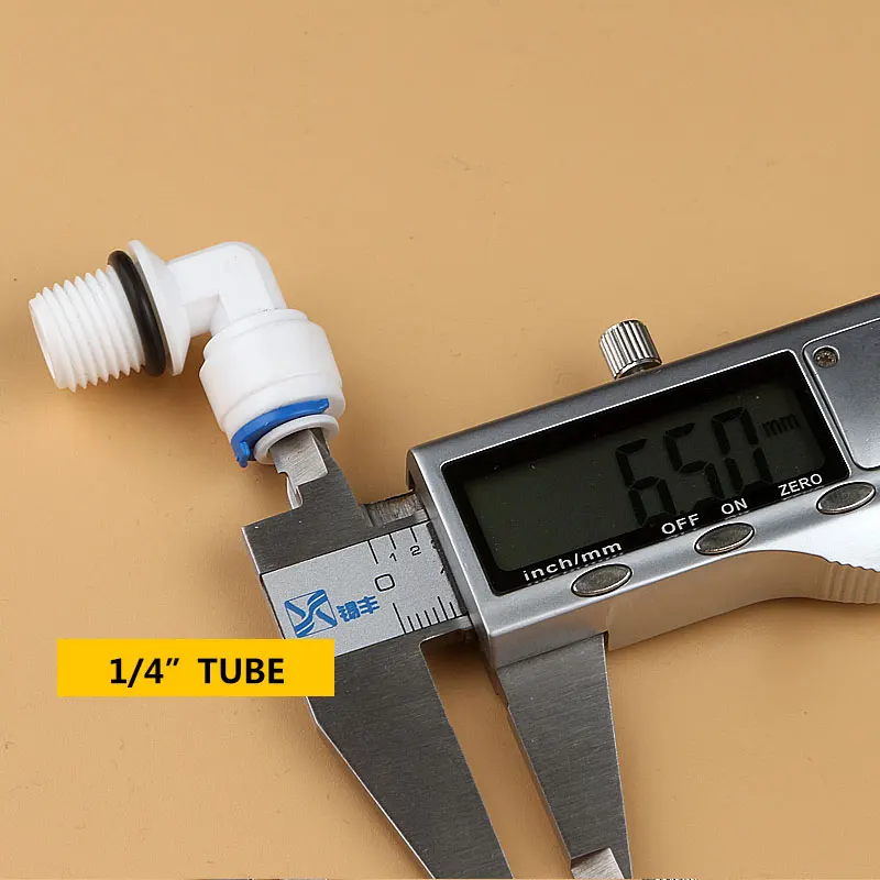 1/4 "Ống Tay 1/4" Nam Sợi Chỉ Đến Ống Kết Nối Với Hàn Kín Vòng 4044W Bể Cá Lắp 12.5MM nước RO Nhựa Khớp Nối