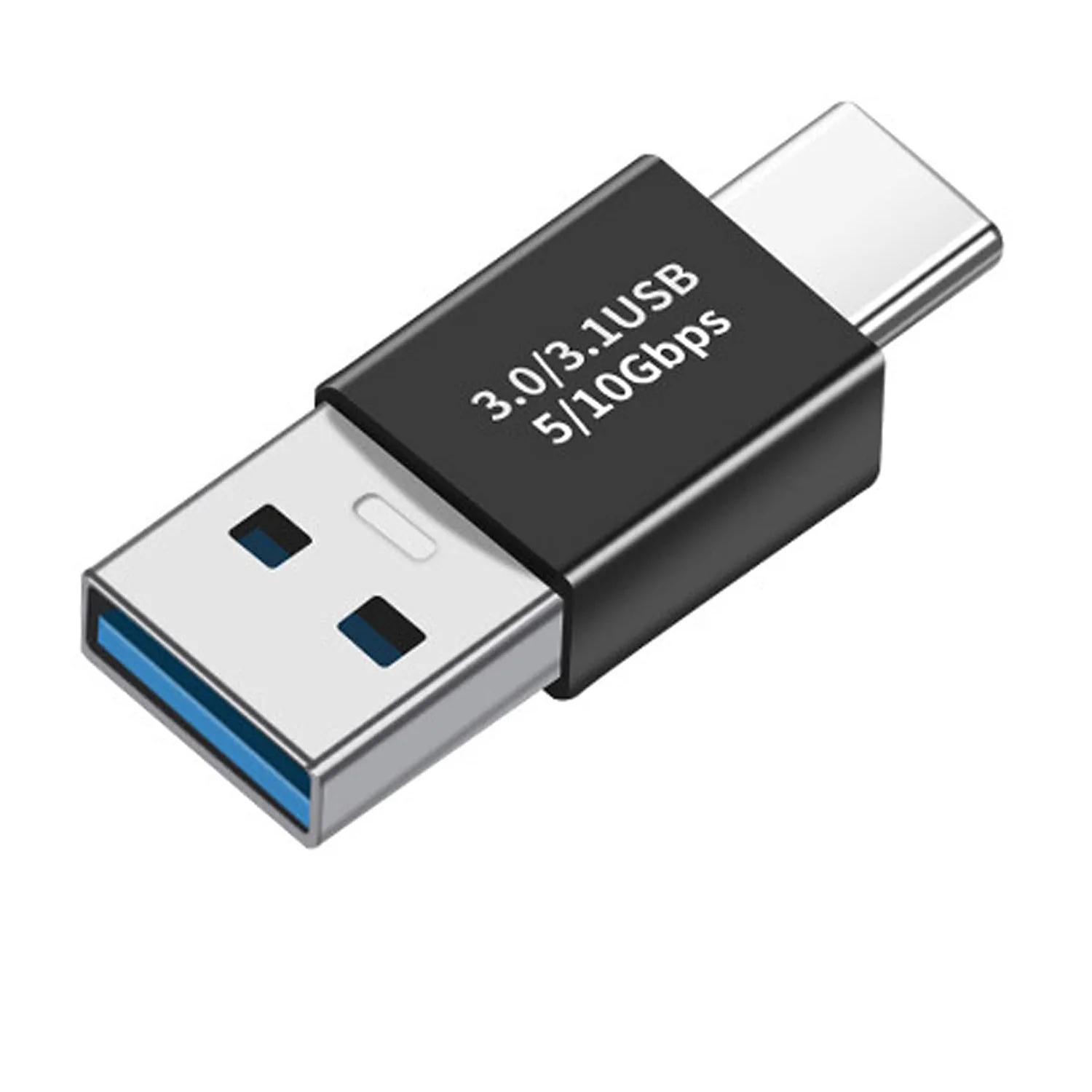2pcs Type-C 3.1 Male to USB 3.0 A Male Adapter 5G 3A Converter Data Synchronization Charging Connector for Mobile Phone