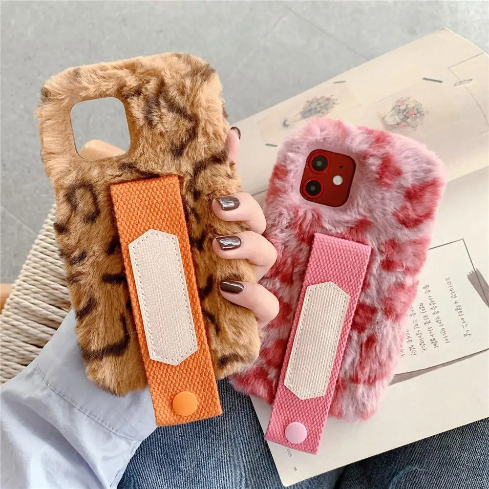 Winter Warm Plush Phone Case for Samsung Galaxy Note 20 10 S20 Leopard Furry Fluffy Cover for Samsung A9 A71 A81 A91 M11 S20fe