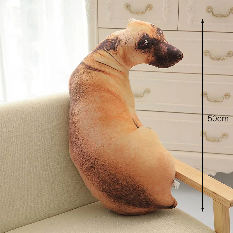 3D Puppy Shape Cushion Throw Pillow PP Cotton Inner Cartoon Puppy Sleeping Chair Pillow Plush Gift For Children Home Decor