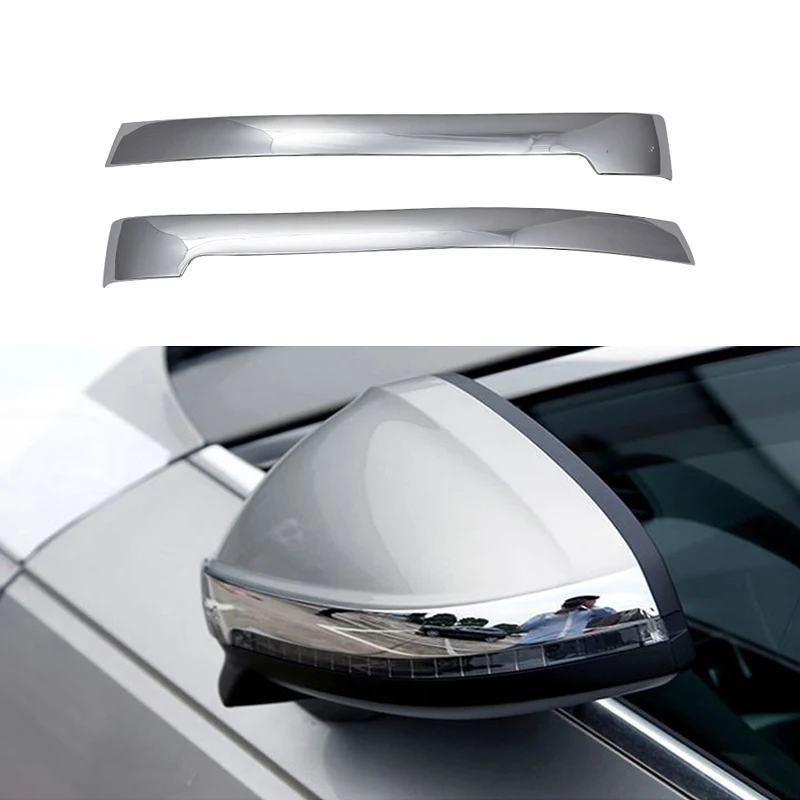 car accessories 2x Chrome ABS Door Rearview Mirror Decorator Stripe Cover Trim For Audi A5 2018 & A4 B9 2017-2018