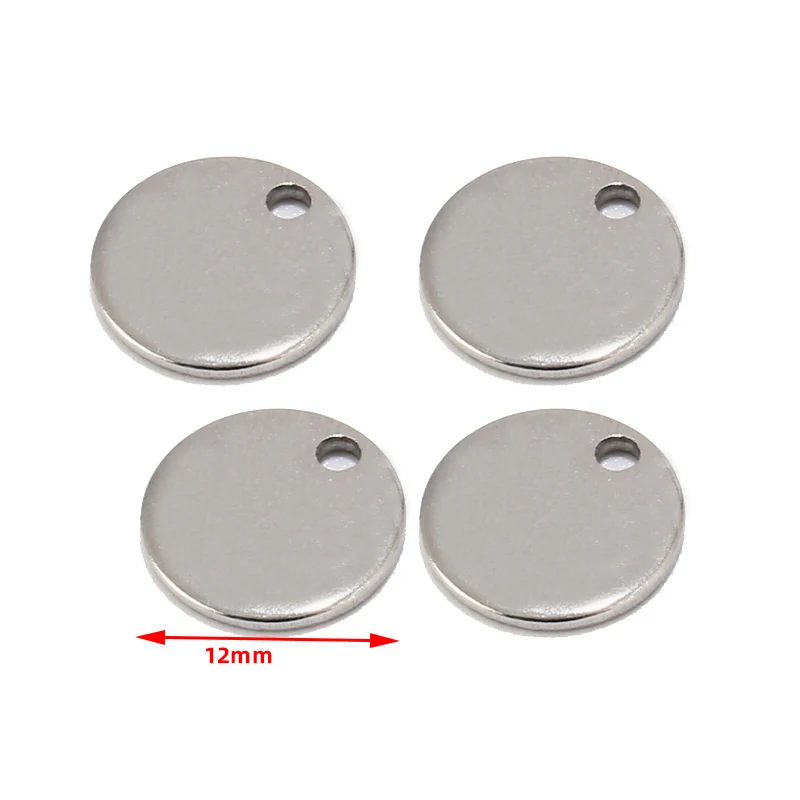 100 pcs Zilver/Goud/Rose Gold 6mm/8mm/10mm Rvs Blank Stempelen dog Tags Charms Gepersonaliseerde met Elke Woorden