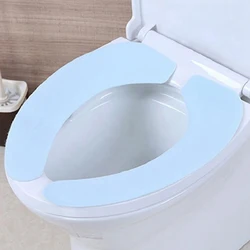 New Washroom Warm Washable Health Sticky Toilet Mat Seat Cover Pad Household Reuseable Soft Toilet Seat Cover 4 Colors