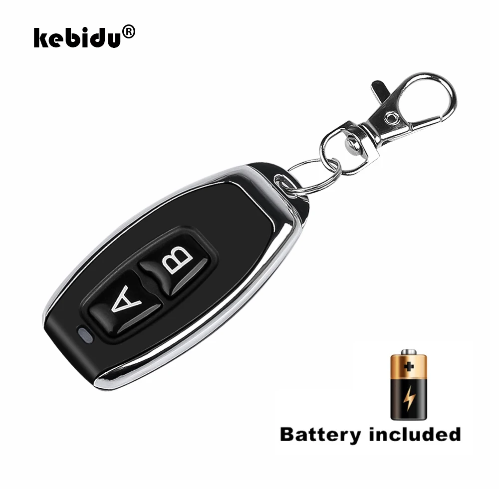 Kebidu 433Mhz RF التحكم عن بعد نسخة 2 أزرار استنساخ الناسخ للتعلم عن بعد باب جراج كهربائي المراقب المالي