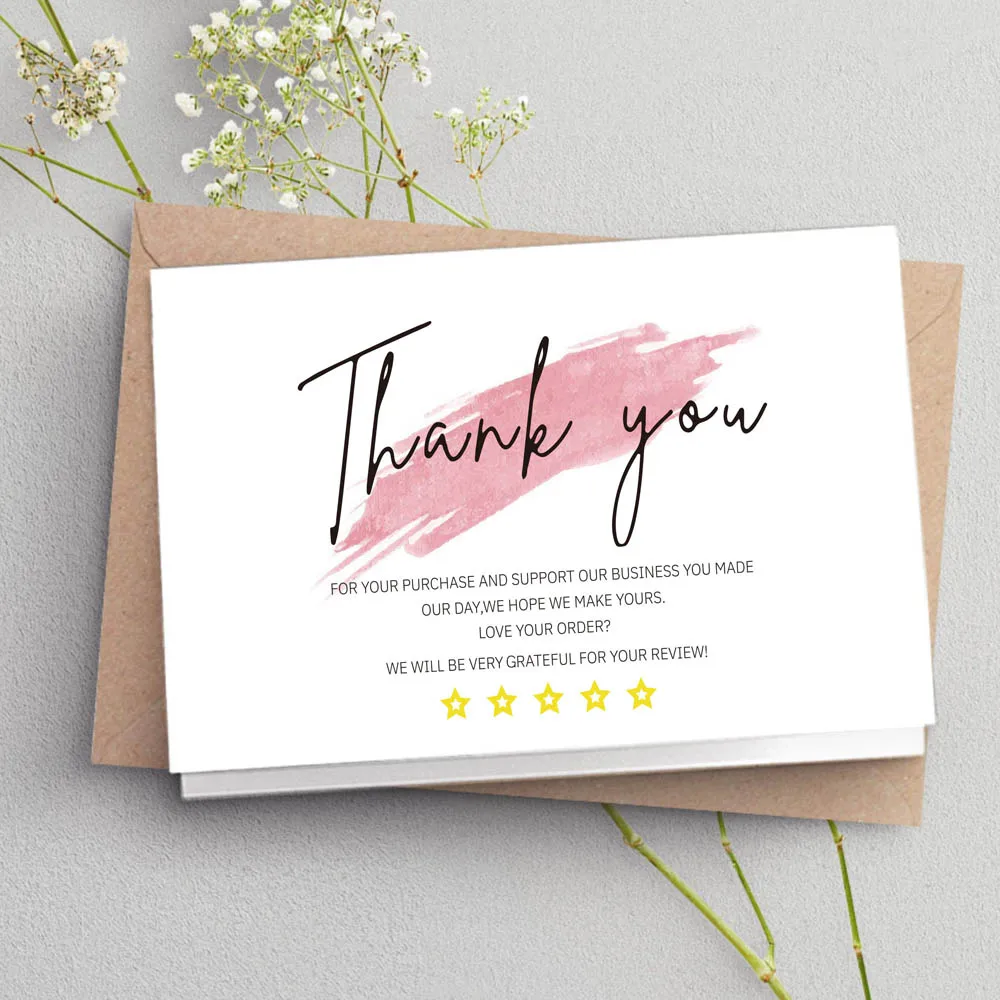 30 Pcs White Thank You Card Thank You For Your Order Card Praise Labels For Small Businesses Decor For Small Shop Gift Packet