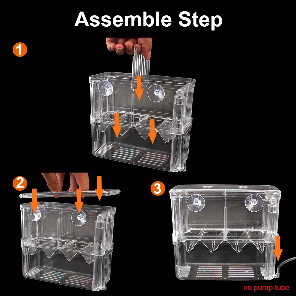 Transparent Acrylic Fish Tank Breeding Isolation Box Aquarium Hatchery Incubator Holder Double-Deck Breeder Pet Supplies