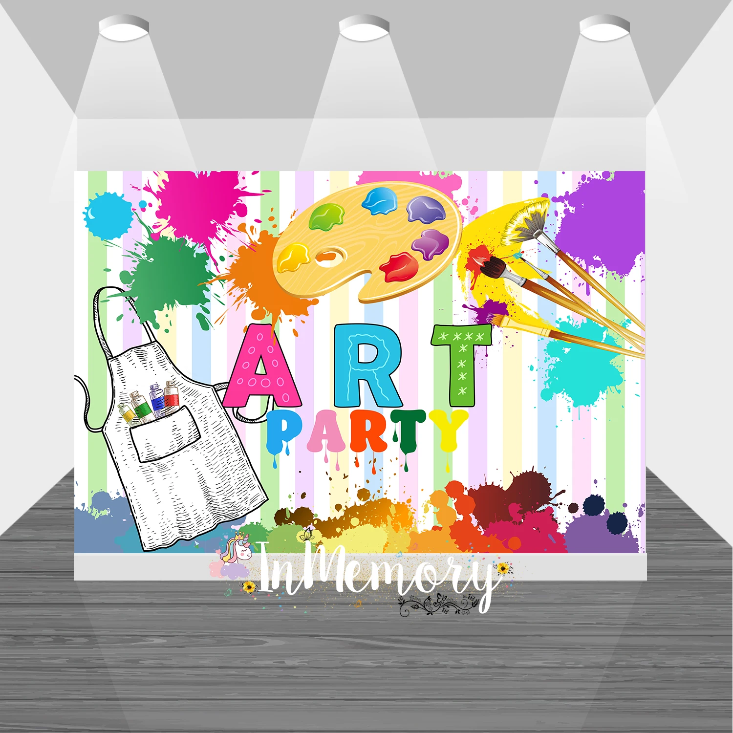 Watercolors Painting Backdrop Splatter Painting Art Party Photography Background Birthday Party Decoration Photo Studio