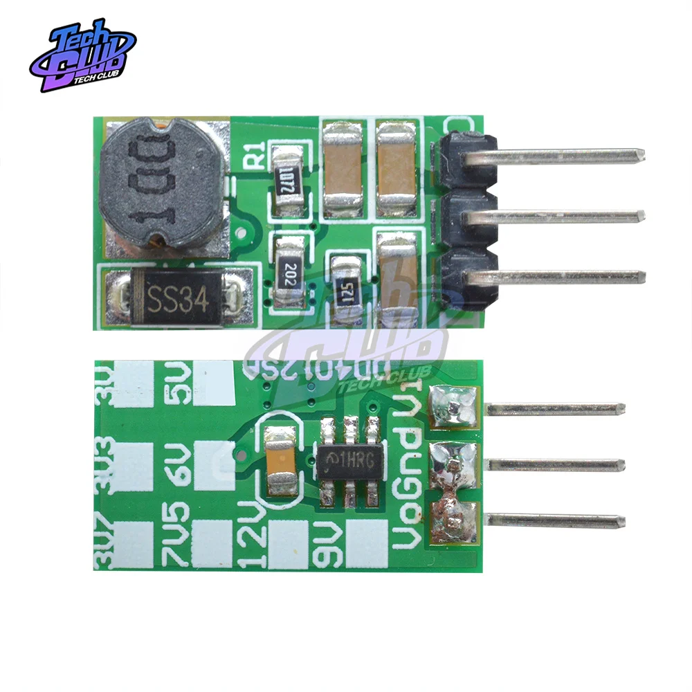 DC-DC DC 5-40V ถึง3V 3.3V 3.7V 5V 6V 7.5V 9V 12V 1A Buck ขั้นตอนลงโมดูลแปลงแรงดันไฟฟ้า Regulator Pin