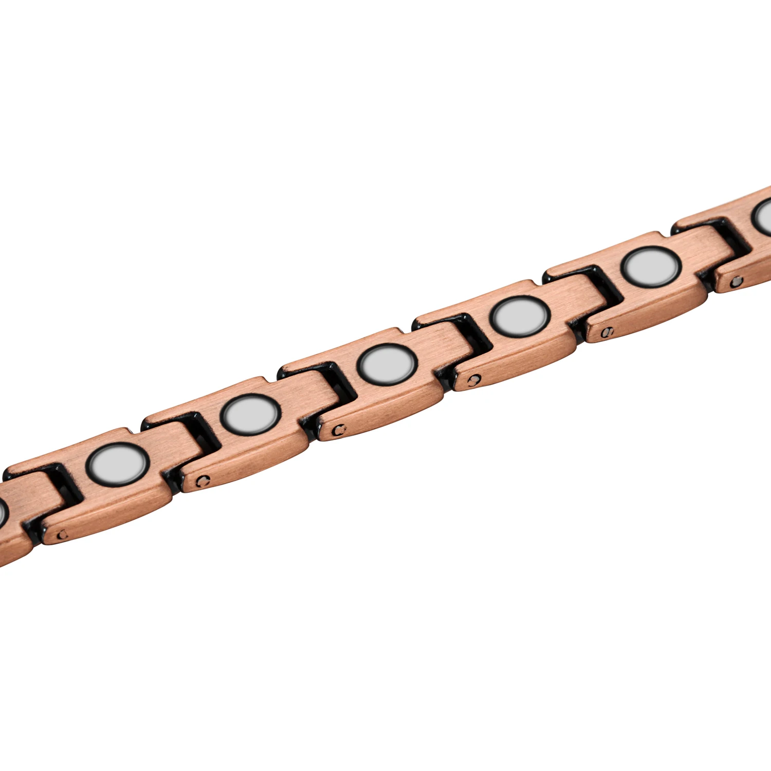 Welmag  Copper Bracelets for Women Therapy Health Row Magnet Bracelet Hand Link Chain Bio Energy Health Magnetic Bracelet