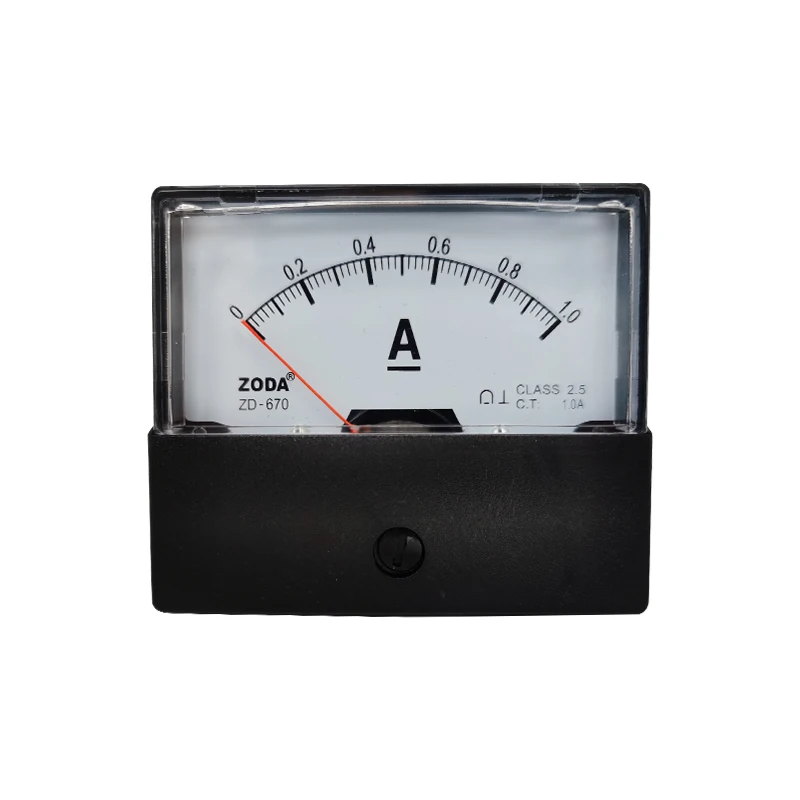 

1PC 670-A 1A 5A 10A 15A DC Direct Analog Meter Panel Gauge DC AMP Current Meter 70*60MM Amperimetros Pointer