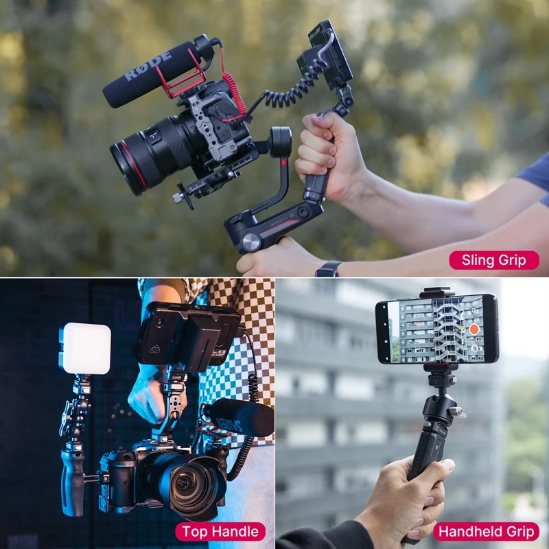 Ulanzi FALCAM F22 Quick Release Camera Cage Top Handle Removable Camera Hand Grip Compatible F22 F38 System DSLR Camera Rig