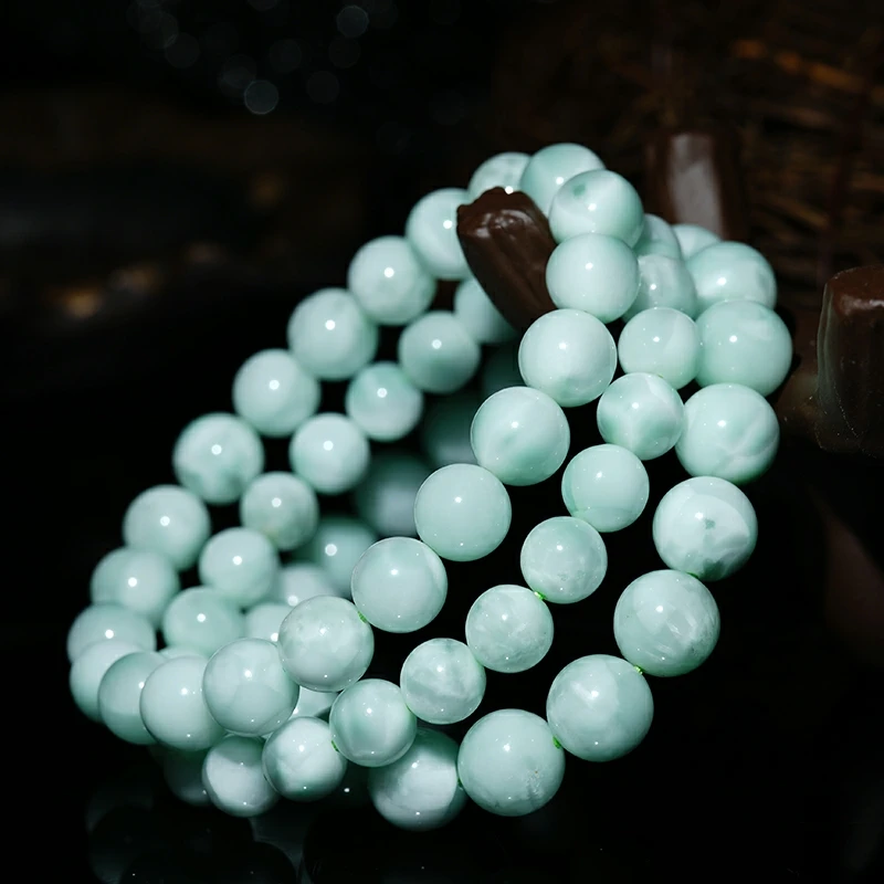 

Natural Green Larimar Round Beads Bracelet Jewelry Women Men Larimar Crystal 7mm 8mm 9mm 10mm 11mm AAAAAA