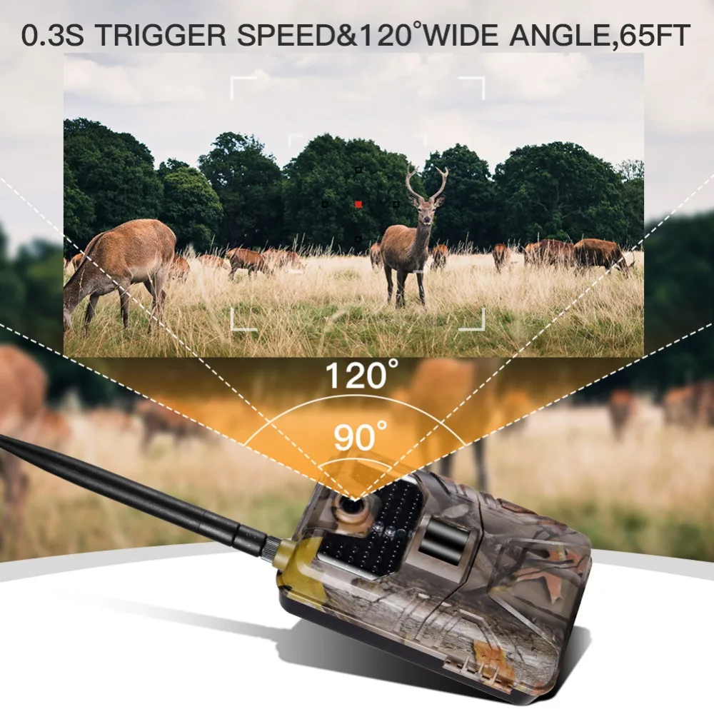 Live broadca APP 4K Trail Camera Cloud Service 4G Cellular Mobile 30MP Wireless Wildlife Hunting Cameras HC900PRO Night Vision