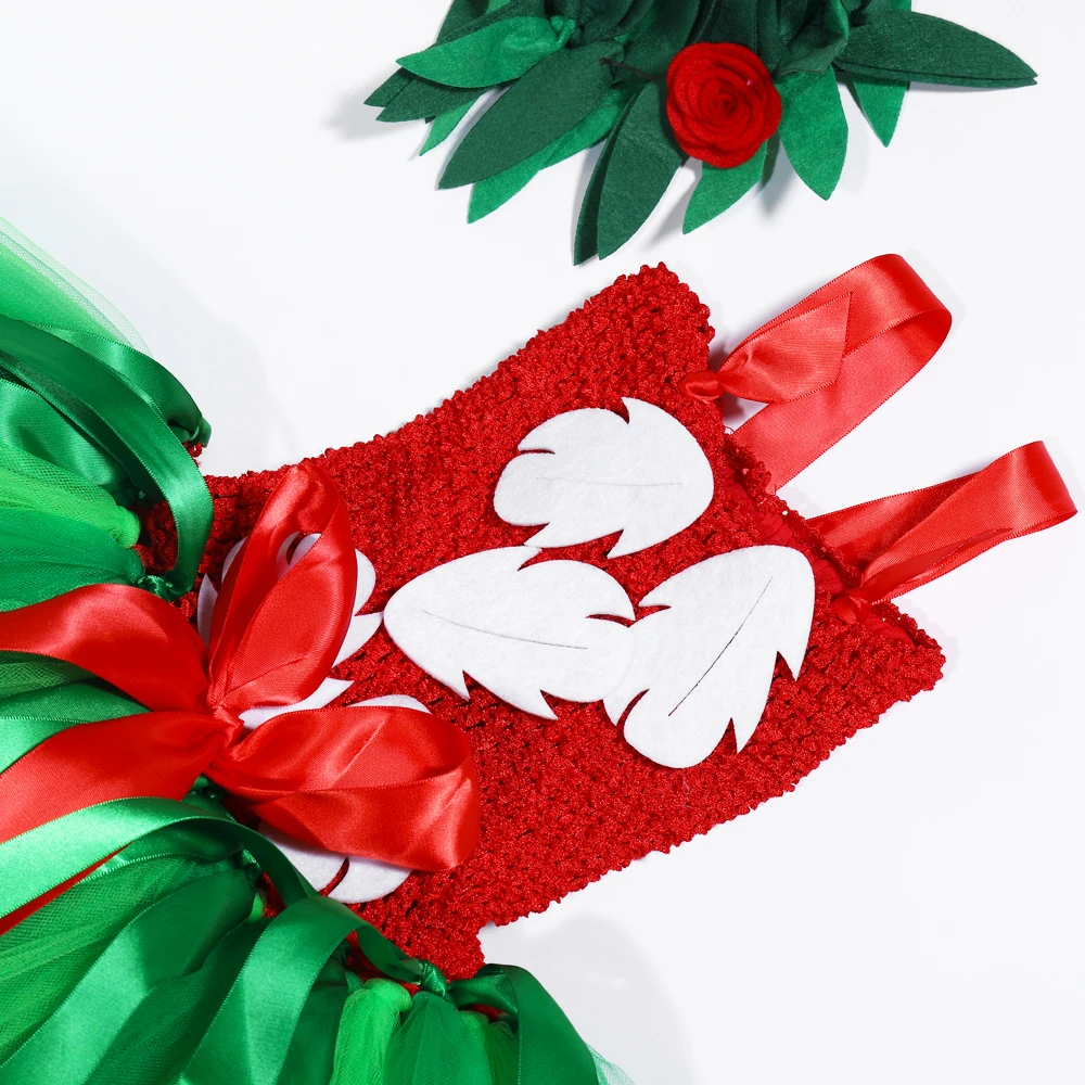 Red Green Hawaiian Girl Dress for Kids Tropical Aloha Style Party Costumes Bohemian Island Holiday Outfit Beach Fancy Tutus