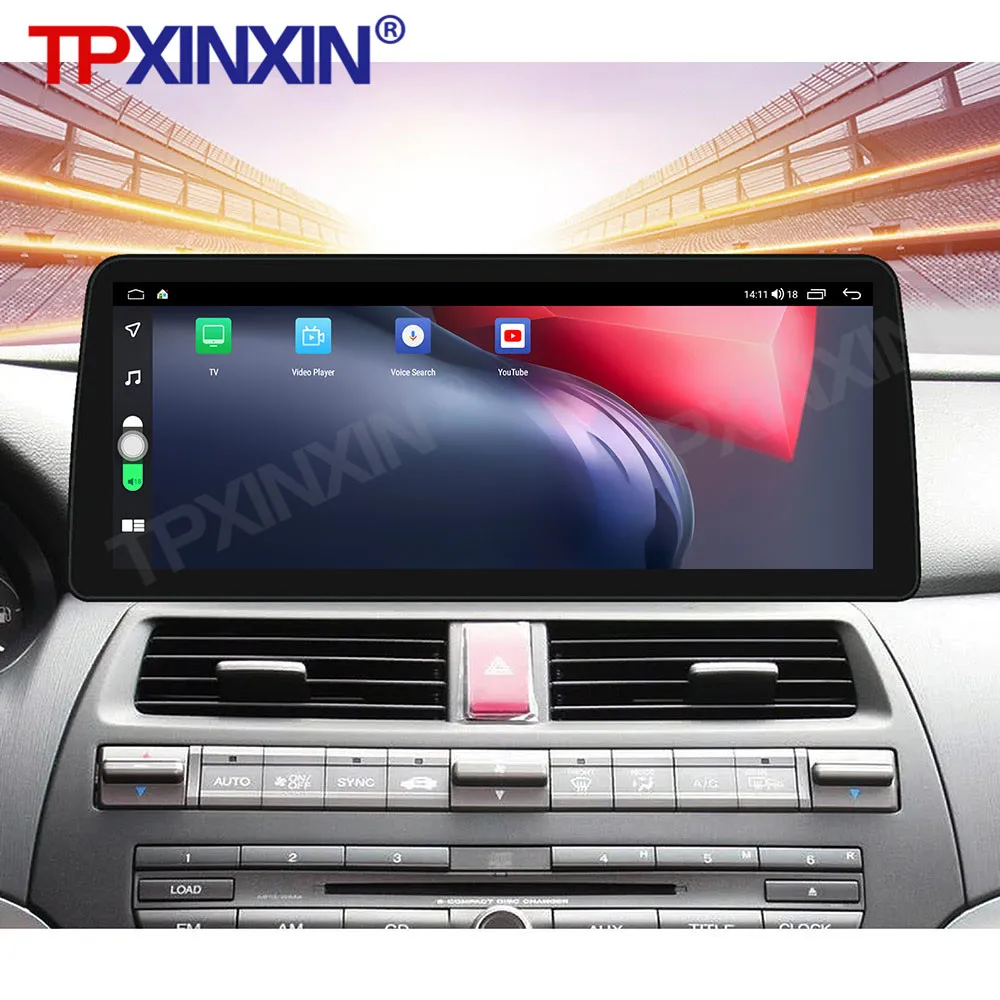 IPS Android 10.0 6 + 128G untuk Honda Accord 8 2006-2012 Pemutar Multimedia Perekam Pita Stereo Navigasi GPS Unit Kepala Radio Otomatis