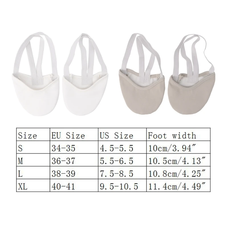 Half Faux Leather Sole Ballet Pointe Dance Shoes Rhythmic Gymnastics Slippers