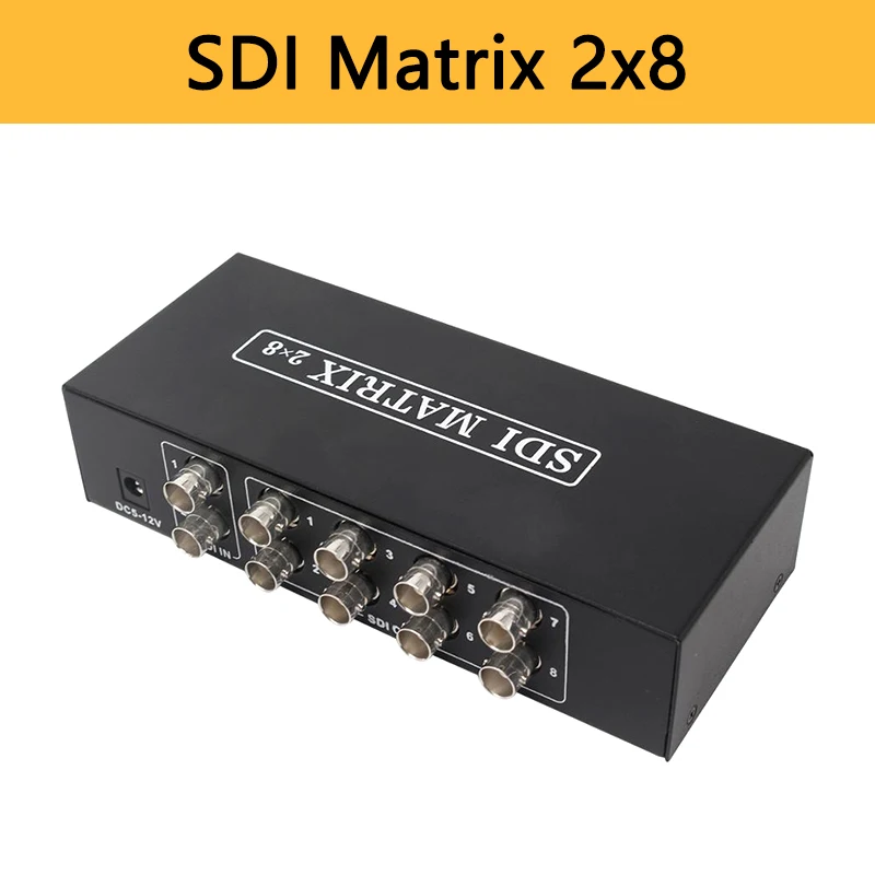 SDI Matrix 2x8 SDI Switch 2 To 8 Converter for 3G HD SD  for Camera CCTV Video