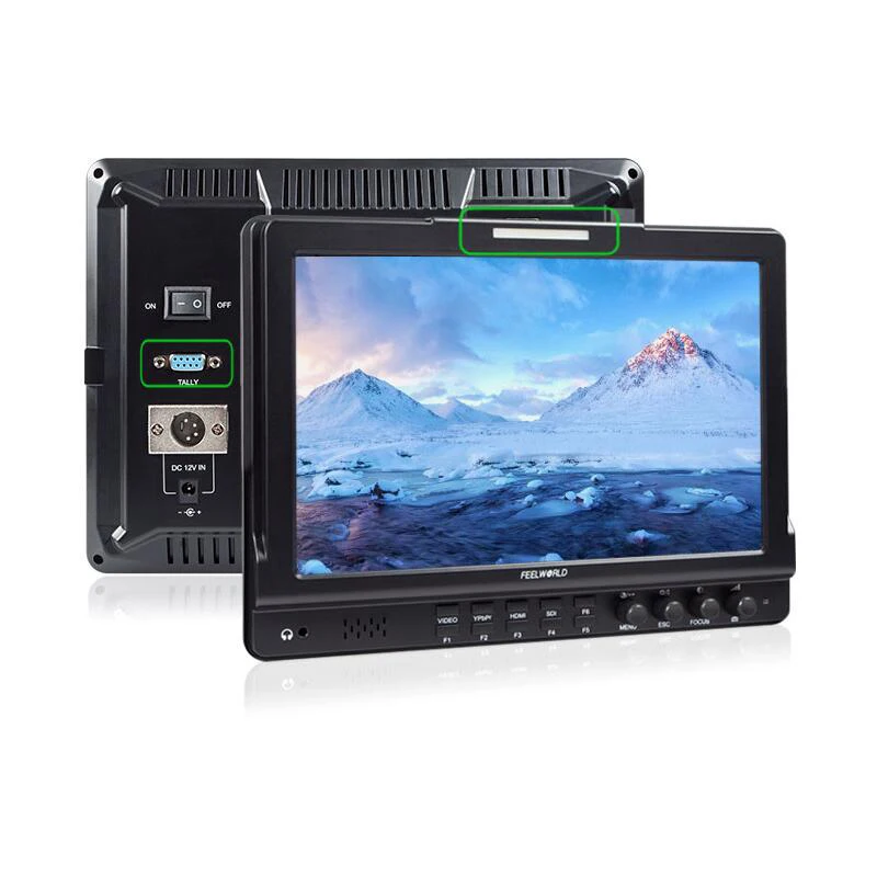 Feelworld FW1018SPV1 10.1 Inch Field Monitor with Histogram False Color IPS 1920x1200 3G-SDI HDMI Photography Studio Camera