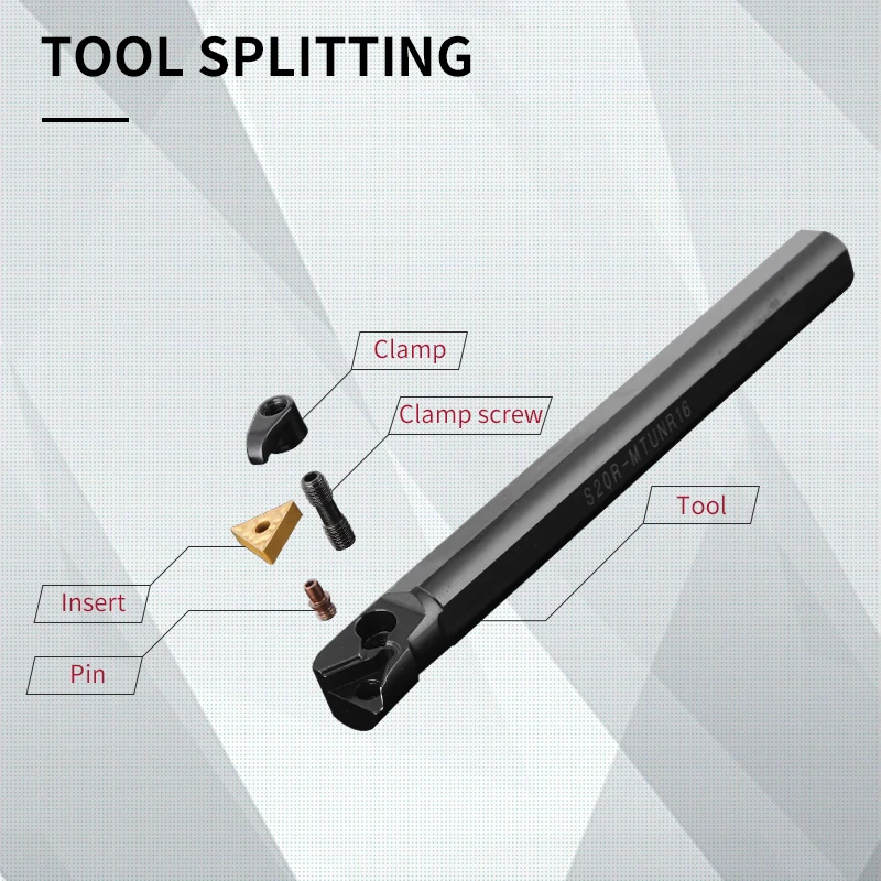 S16Q-MTUNR16R S32T-MTUNR16R آلة خرط تعمل بالتحكم الرقمي بواسطة الحاسوب قطع-MTUNR16R أدوات بار الداخلية تحول أداة حامل ل TNMG16 كربيد إدراج