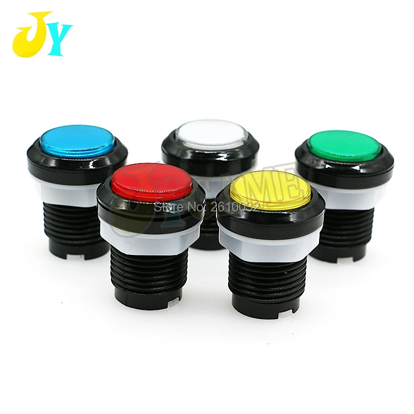 10 PCS High Quality Push Arcade Button Led Micro Switch Momentary Illuminated 12v Power for Arcade Game Machine DIY Mult Color