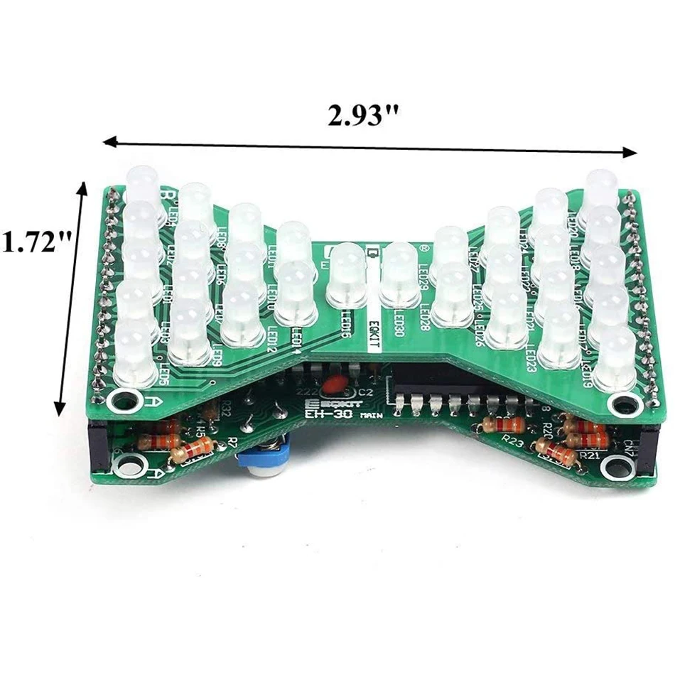 Electronic Hourglass Led DIY Kits Welding Practice Board Blue Ray EK1886